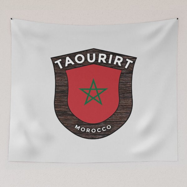 Item preview, Taourirt Morocco | Flag Shield Travel Emblem designed and sold by World Designs.