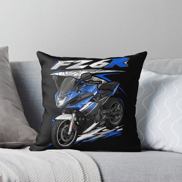 Aperçu de l'œuvre Yamaha FZ6R 2013 (Bleu violacé métallisé foncé) pour motards créée et vendue par MotoApparelHub.