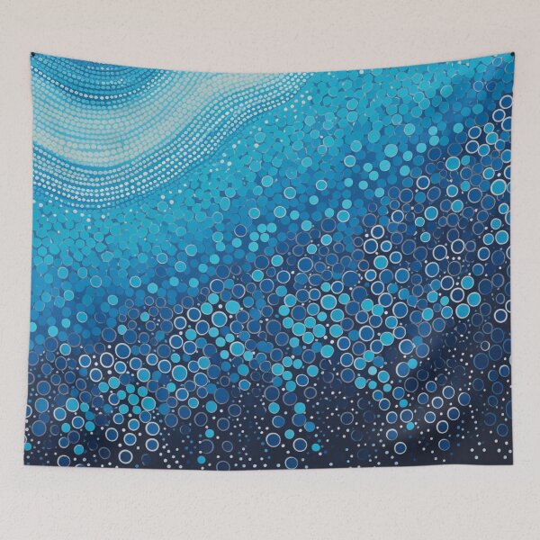 Item preview, Aboriginal Inspired Art - Blue Bubbles designed and sold by GrinGalore.