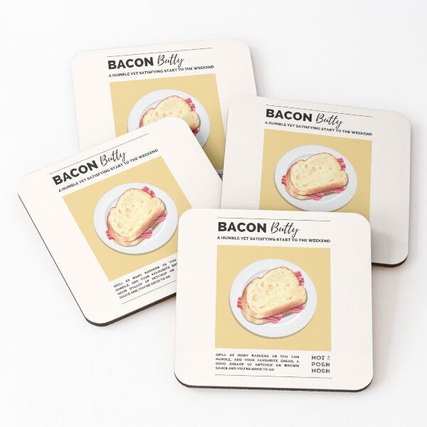 Item preview, Café food art kitchen poster - Bacon Butty designed and sold by oyptjewellery.