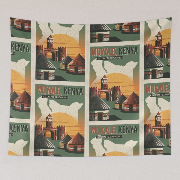 Item preview, Moyale Kenya Retro Vintage Travel Souvenir designed and sold by TravelersGems.