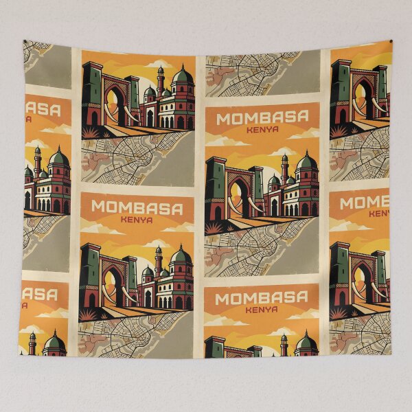 Item preview, Mombasa Kenya Retro Vintage Travel Souvenir designed and sold by TravelersGems.