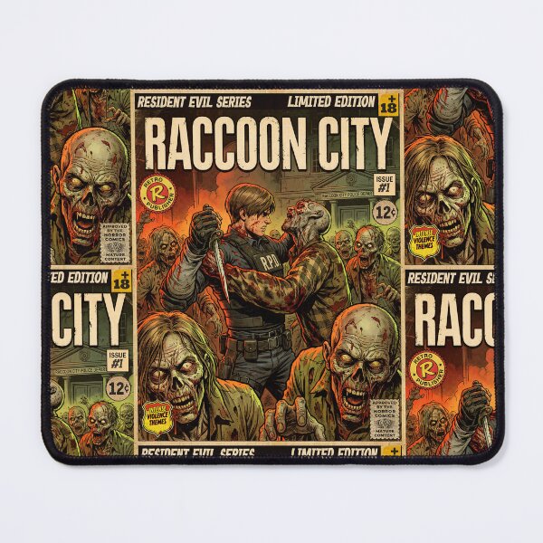 Item preview, Resident Evil 2 Raccoon City Vintage Comic Cover Art designed and sold by Back2Collage.