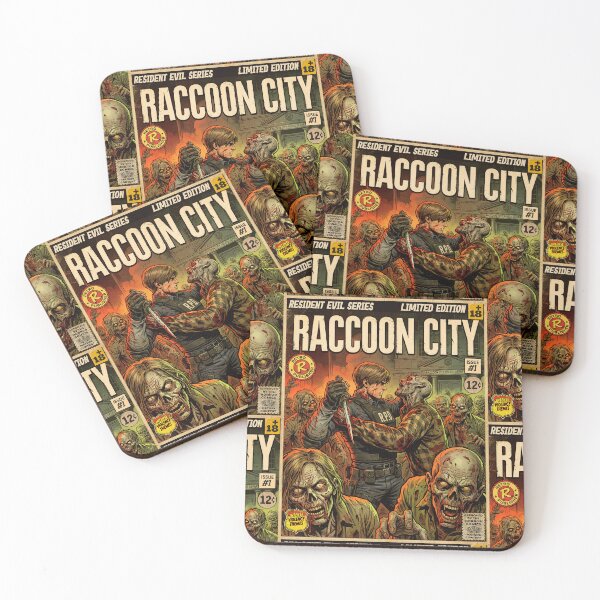 Item preview, Resident Evil 2 Raccoon City Vintage Comic Cover Art designed and sold by Back2Collage.