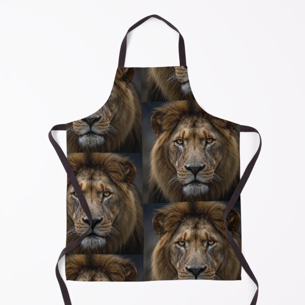 Item preview, Majestic African Lion King - Intense Wildlife Portrait designed and sold by NaturalBeautySebastian .