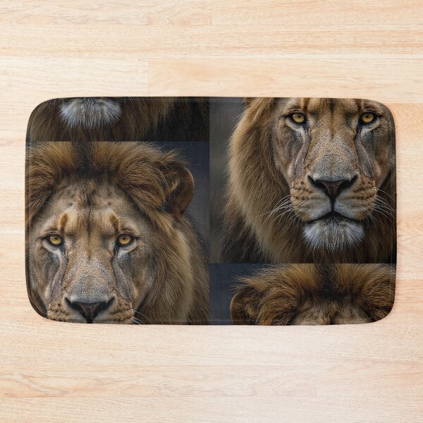 Item preview, Majestic African Lion King - Intense Wildlife Portrait designed and sold by NaturalBeautySebastian .