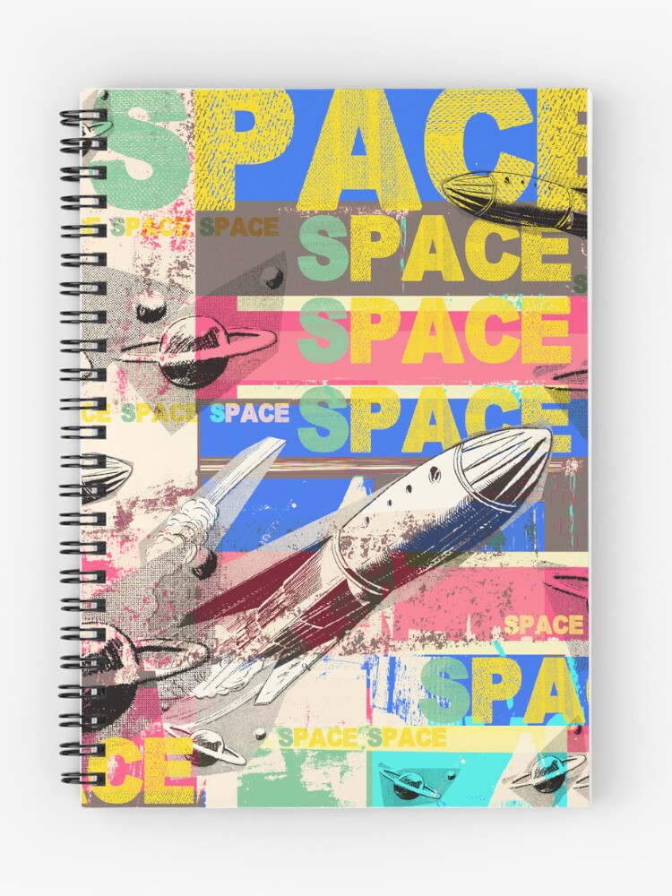 Thumbnail 1 of 3, Journal, Retro Space Rockets Collage Adventure designed and sold by Mauswohn.