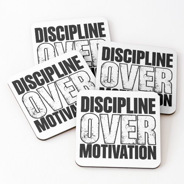 Item preview, Discipline Over Motivation | Bold Italic High-Impact Fitness Graphic designed and sold by PACS0011.