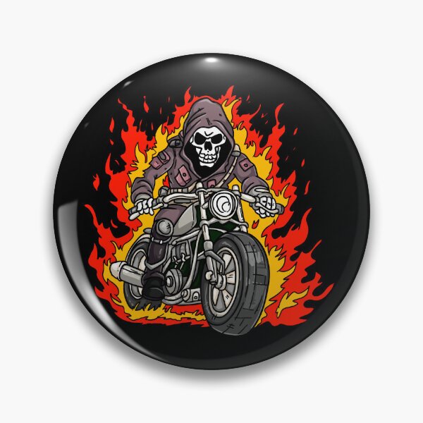 Item preview, Skeleton Motorcycle Flames designed and sold by Soulskier.