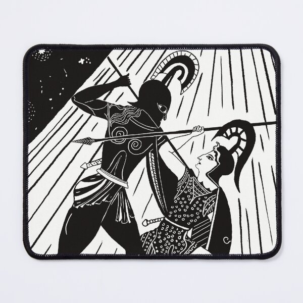 Item preview, Achilles and Penthesilea - Ancient Greek Vase Art Inspired Mythology Illustration designed and sold by Ancient-Tales.