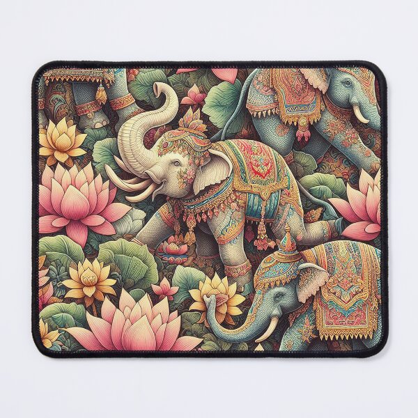 Item preview, Elephant Inspired by Seamless Thai Lotus Petal Elegance designed and sold by Vanich-Panich.