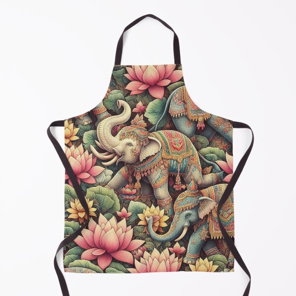 Item preview, Elephant Inspired by Seamless Thai Lotus Petal Elegance designed and sold by Vanich-Panich.