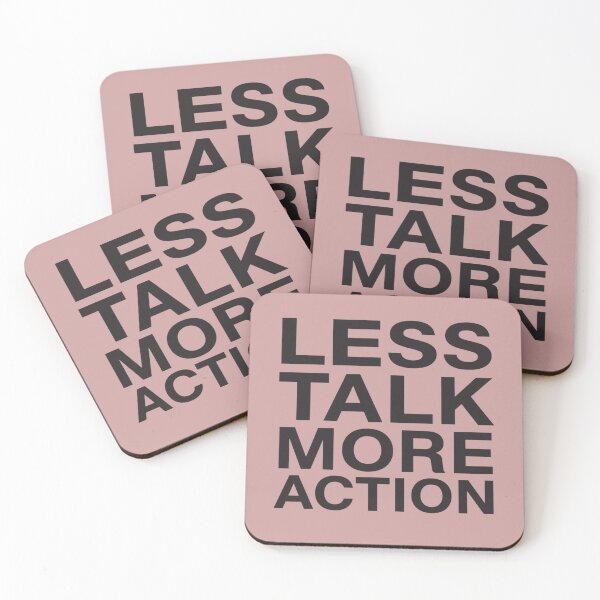 Item preview, Less Talk More Action | Minimalist Bold Productivity Typography designed and sold by PACS0011.