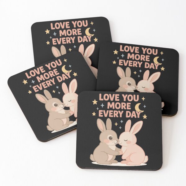 Item preview, Sweet bunnies love under a starry sky designed and sold by Pineapple-Tree.