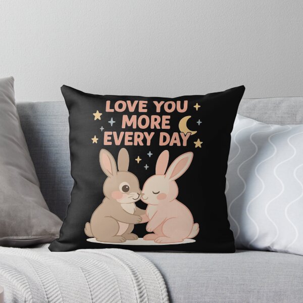 Item preview, Sweet bunnies love under a starry sky designed and sold by Pineapple-Tree.
