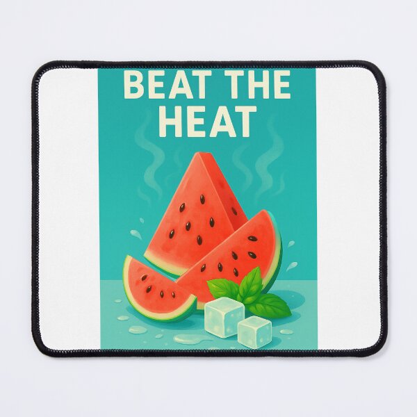 Item preview, Beat the Heat Watermelon Summer Illustration | Refreshing Fruit Ice Art designed and sold by mbmstores.