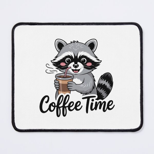 Item preview, Funny raccoon drinking iced coffee  designed and sold by Meryem Mamouni.