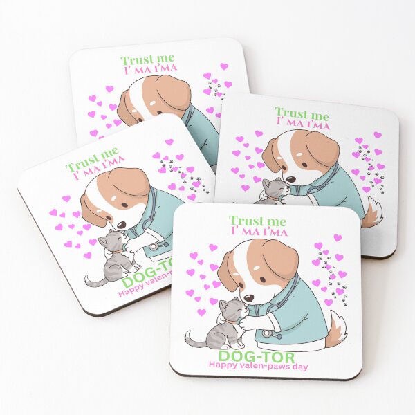 Item preview, Trust Me I’m a Dog-Tor – Cute Dog Doctor Valentine Art | Happy Valen-Paws Day designed and sold by LUV PAWSIA.