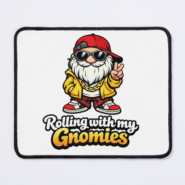 Item preview, Rolling with My Gnomies – 90s Hip Hop Gnome Illustration designed and sold by Moriarty's Digital Visions.