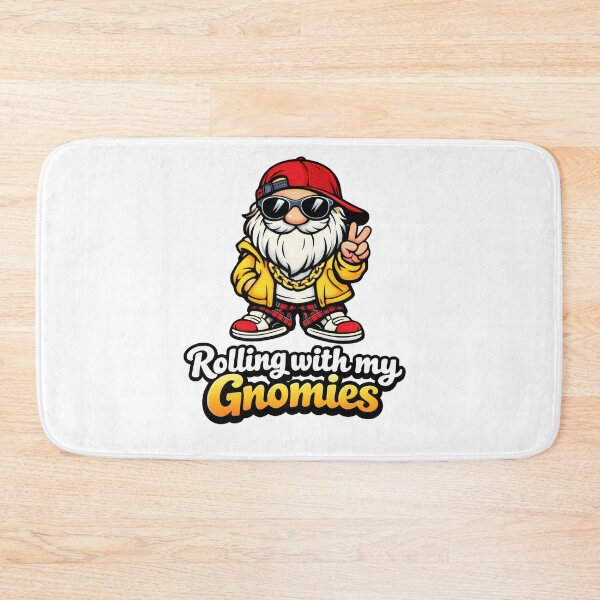 Item preview, Rolling with My Gnomies – 90s Hip Hop Gnome Illustration designed and sold by Moriarty's Digital Visions.