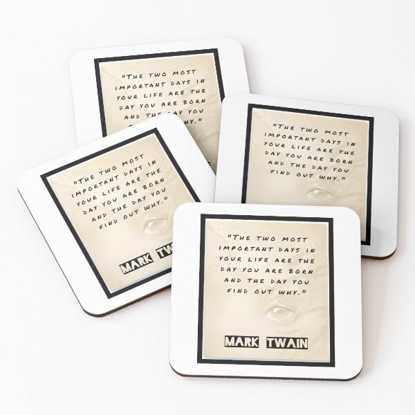 Item preview, MARK TWAIN QUOTE ART | The Two Most Important Days Graphic | Inspirational Wisdom & Purpose Wall Decor designed and sold by SergioMiklos.