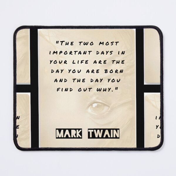 Item preview, MARK TWAIN QUOTE ART | The Two Most Important Days Graphic | Inspirational Wisdom & Purpose Wall Decor designed and sold by SergioMiklos.