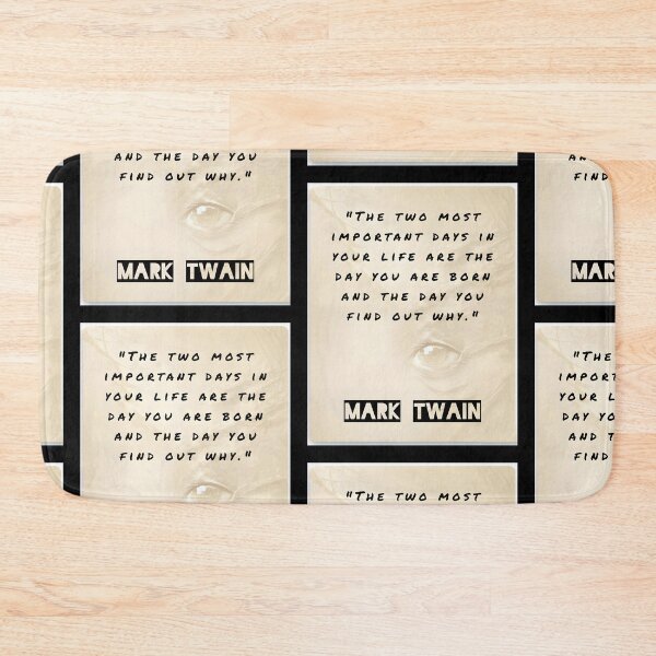 Item preview, MARK TWAIN QUOTE ART | The Two Most Important Days Graphic | Inspirational Wisdom & Purpose Wall Decor designed and sold by SergioMiklos.