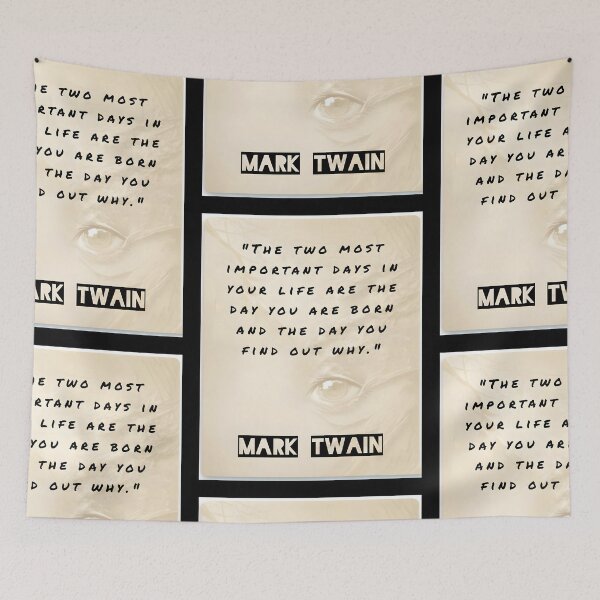 Item preview, MARK TWAIN QUOTE ART | The Two Most Important Days Graphic | Inspirational Wisdom & Purpose Wall Decor designed and sold by SergioMiklos.