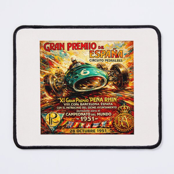 Item preview, Spain Grand Prix variation vintage 1951 poster #2 designed and sold by Helios Be. Lavsh.