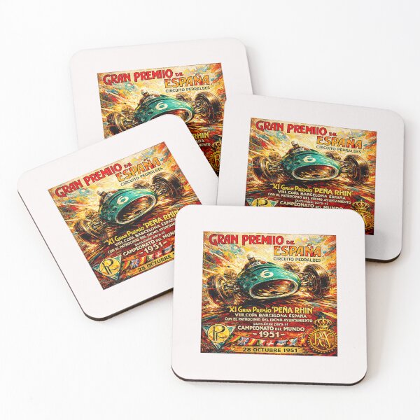 Item preview, Spain Grand Prix  variation vintage 1951 poster #2 designed and sold by Helios Be. Lavsh.