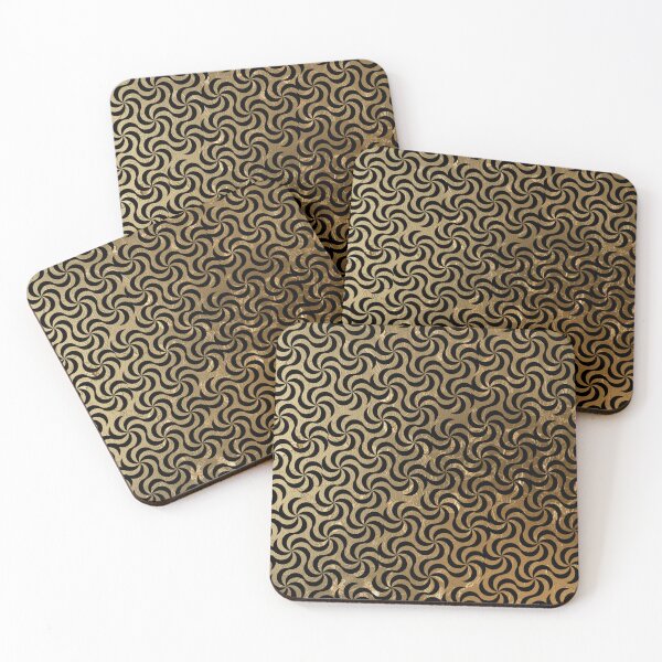 Item preview, Gold Leaf Geometric Spiral Pattern - Luxury Abstract Design designed and sold by Italian Ink Studio.