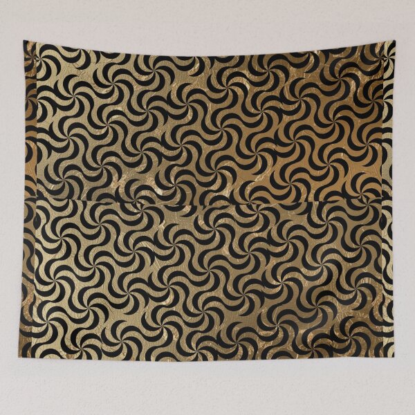 Item preview, Gold Leaf Geometric Spiral Pattern - Luxury Abstract Design designed and sold by Italian Ink Studio.