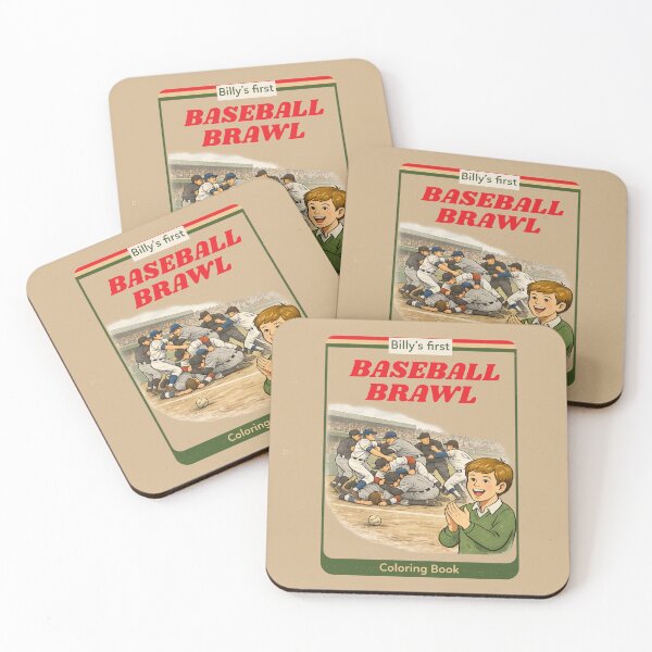 Item preview, Billy's First Baseball Brawl funny retro coloring book designed and sold by The Sporty Nerd.