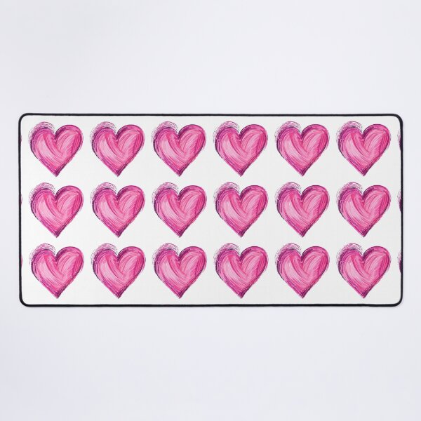 Item preview, Vibrant Pink Brush Heart Saint Valentine's Day - Bold Textured Love Stroke Art Print designed and sold by DesignArtist.ia.