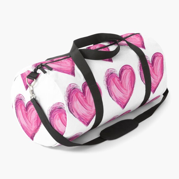Item preview, Vibrant Pink Brush Heart Saint Valentine's Day - Bold Textured Love Stroke Art Print designed and sold by DesignArtist.ia.