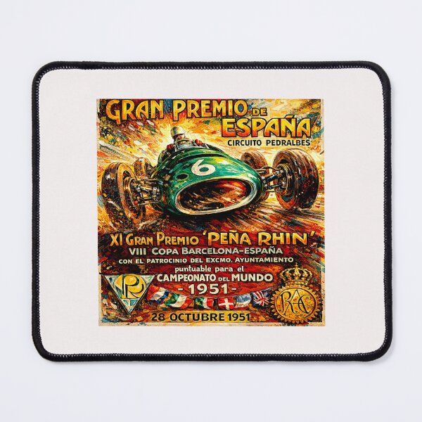 Item preview, Spain Grand Prix variation vintage 1951 poster #3 designed and sold by Helios Be. Lavsh.