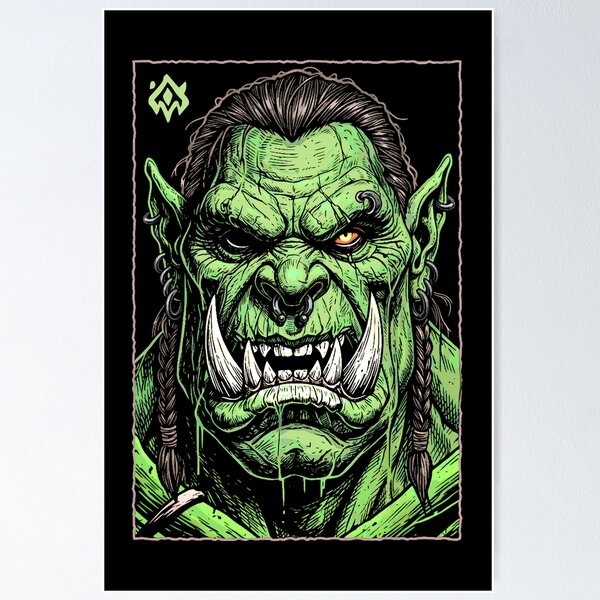 Item preview, Orc Warrior Fantasy Gaming RPG Orcs Mini Painter Gamer designed and sold by GrandeDuc.