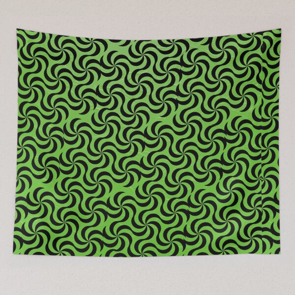 Item preview, Neon Green Geometric Spiral Pattern on Textured Background designed and sold by Italian Ink Studio.