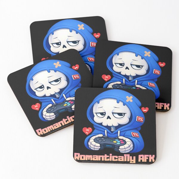 Item preview, Romantically AFK – Anti Valentine Gamer Skeleton | Love Battery 1% designed and sold by laggy-soul-0.