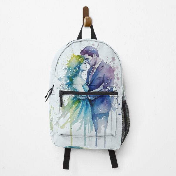 Item preview, Watercolor Lovers Embrace – Romantic Couple Art Illustration designed and sold by Y-MOONSTAR.