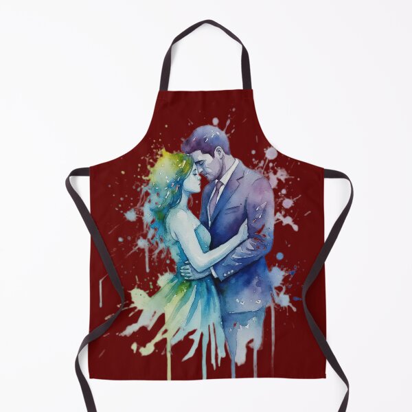 Item preview, Watercolor Lovers Embrace – Romantic Couple Art Illustration designed and sold by Y-MOONSTAR.