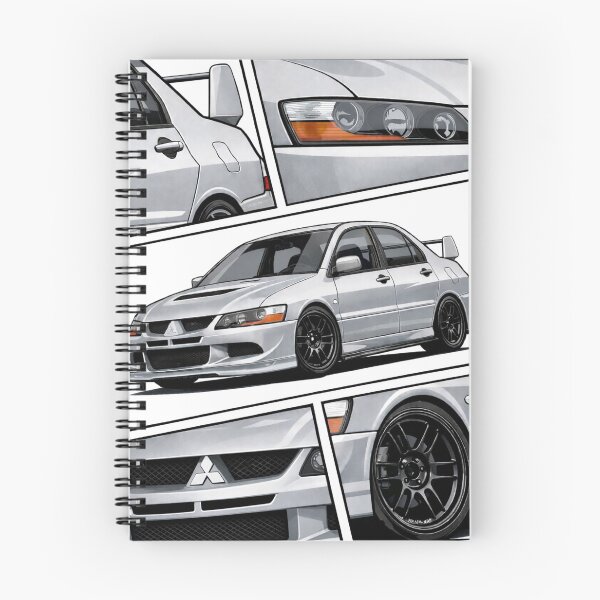 Item preview, Mitsubishi Evolution 8 Apex Silver Poster with Enkei RPF1 designed and sold by TheMitsuGuy.