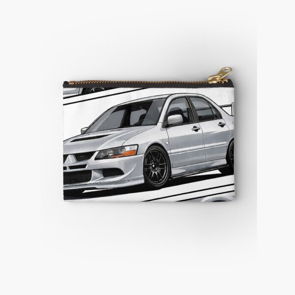 Item preview, Mitsubishi Evolution 8 Apex Silver Poster with Enkei RPF1 designed and sold by TheMitsuGuy.