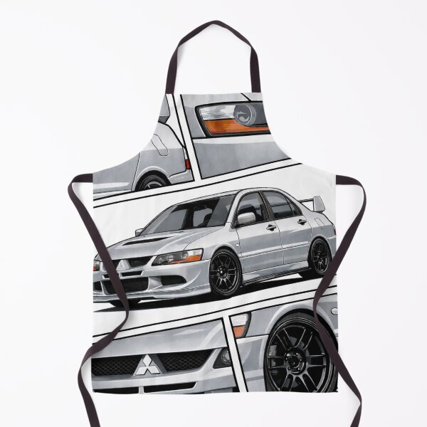 Item preview, Mitsubishi Evolution 8 Apex Silver Poster with Enkei RPF1 designed and sold by TheMitsuGuy.