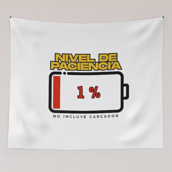 Item preview, Patience Level 1% – Low Battery, Sarcastic Mood designed and sold by SinFondoStudio.