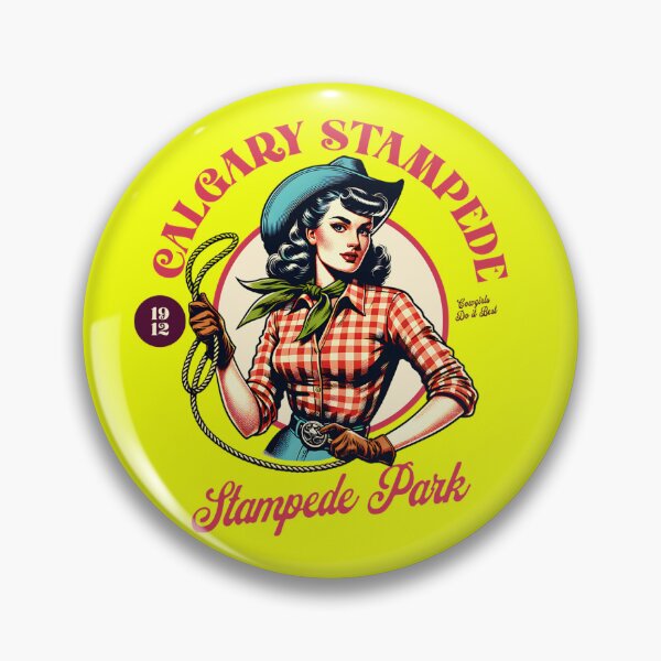 Item preview, Calgary Stampede Cowgirl – Retro Western Sass designed and sold by Analog Aura .