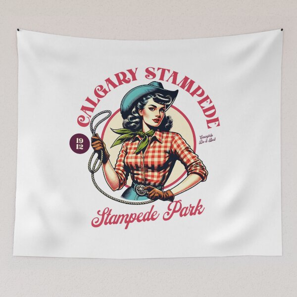 Item preview, Calgary Stampede Cowgirl – Retro Western Sass designed and sold by Analog Aura .