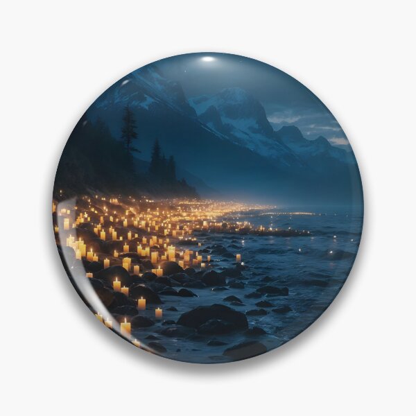 Item preview, A sea of candlelight on the beach in the darkness designed and sold by MarionsArt.