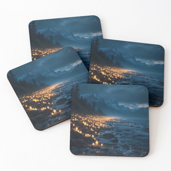 Item preview, A sea of candlelight on the beach in the darkness designed and sold by MarionsArt.
