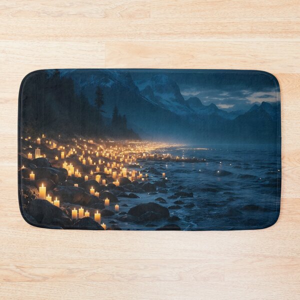 Item preview, A sea of candlelight on the beach in the darkness designed and sold by MarionsArt.